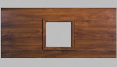 Fenster viereckig - Holzimitation, 290 x 290mm, Doppel-Acrylverglasung